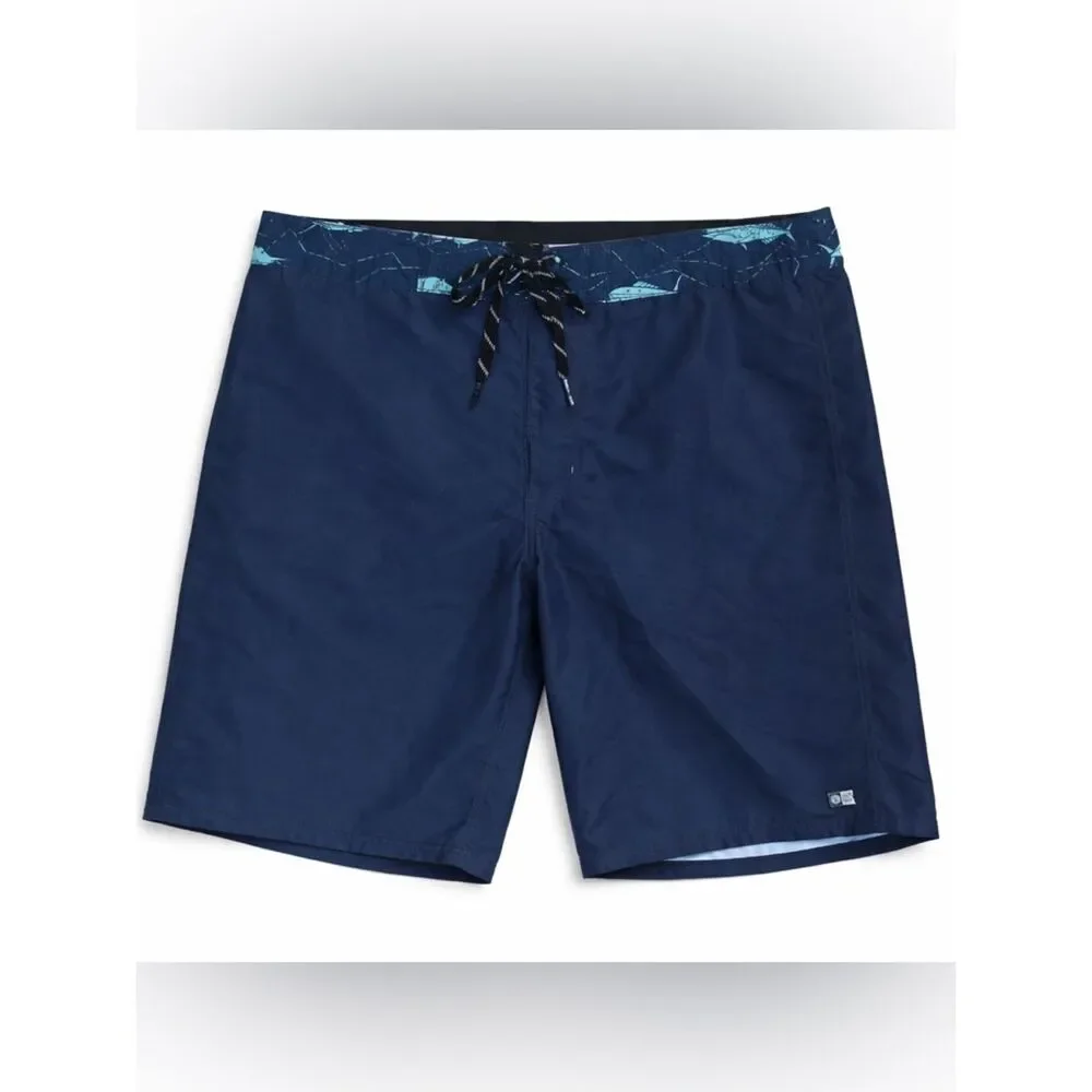 Salty Crew Flyer Boardshorts Mens 32 Navy Blue Surf Swim Hybrid Shorts